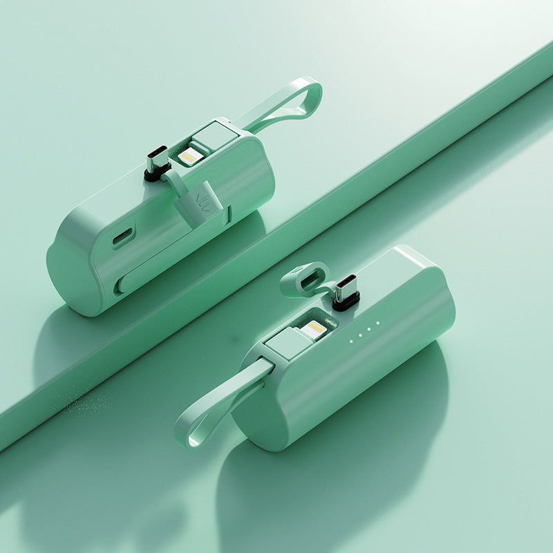 Chargeur portable mobile 5000 mah avec câble intégré batterie externe