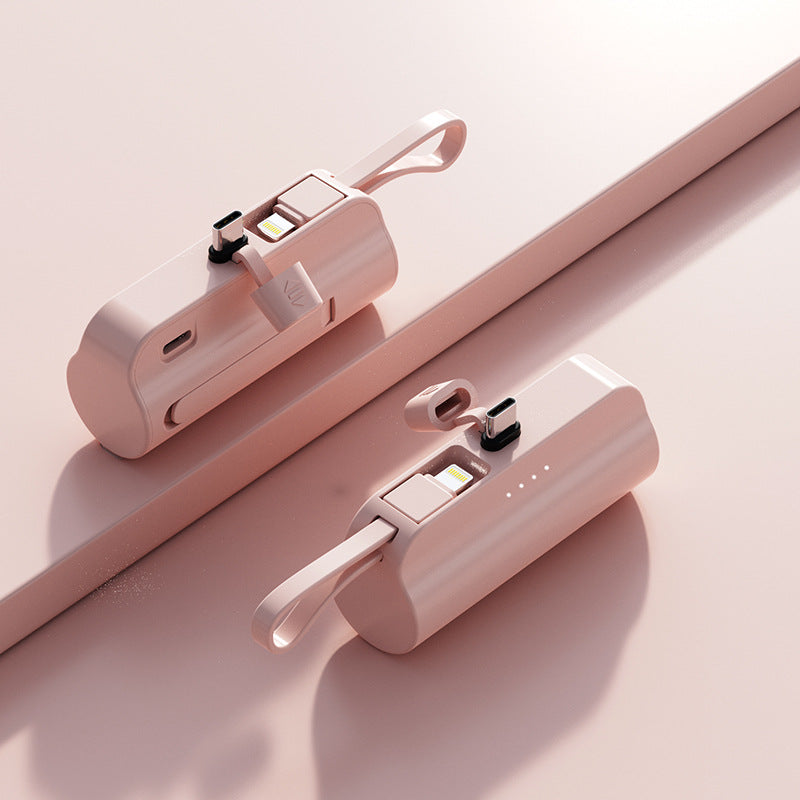 Chargeur portable mobile 5000 mah avec câble intégré batterie externe