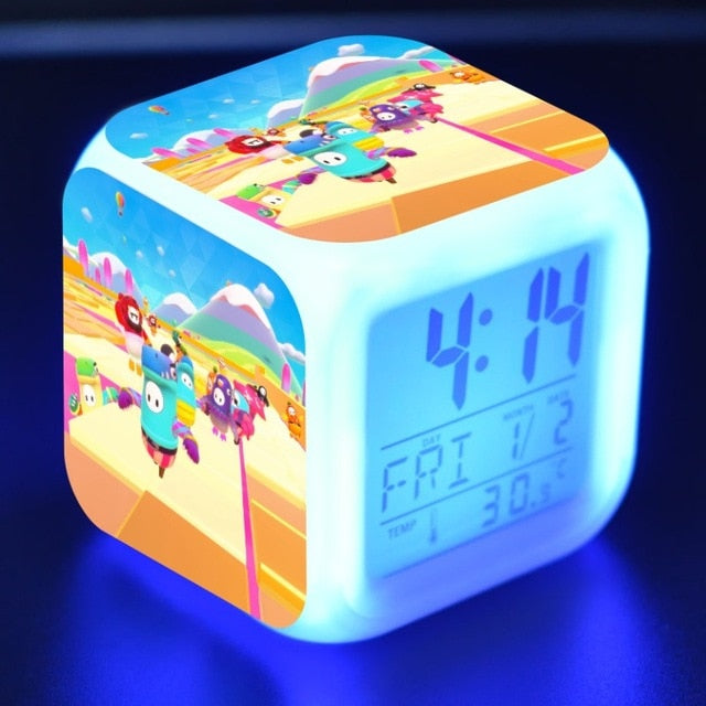 Petit réveil à lumière LED changeant de couleur